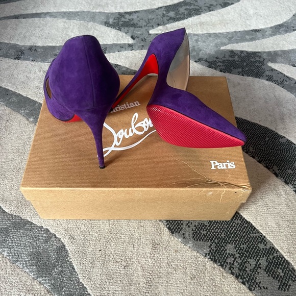 CHRISTIAN LOUBOUTINS Violet Suede Size: 40.5 - Picture 3 of 3
